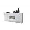Buffet/bahut design laqué blanc sérigraphié 181 cm Andreasse