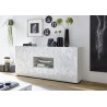 Buffet/bahut design laqué blanc sérigraphié 181 cm Andreasse
