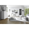 Buffet/bahut design laqué blanc sérigraphié 181 cm Andreasse