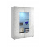 Vitrine design laqué blanc sérigraphié Andreasse