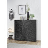 Vaisselier/argentier design laqué blanc sérigraphié Andreasse