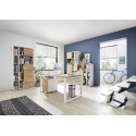 Ensemble de bureau moderne ch&ecirc;ne/blanc Pietro
