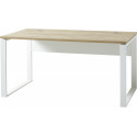 Bureau droit moderne ch&ecirc;ne/blanc Pietro