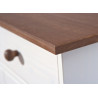 Buffet/bahut style campagne 130 cm en pin massif blanc Radja
