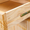Buffet rustique en pin massif blanc Valence