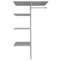 Etag&egrave;re de rangement avec penderie 96 cm Madox I
