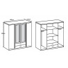 Armoire contemporaine 180 cm Mirza