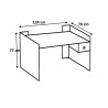 Bureau droit enfant réglable contemporain Johane