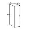 Armoire contemporaine blanche 30 cm Shella