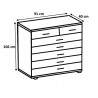 Commode contemporaine blanche Shella