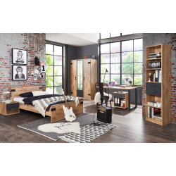 Chambre enfant industrielle ch&ecirc;ne/anthracite Scotland