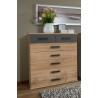 Commode industrielle chêne/anthracite Katarina