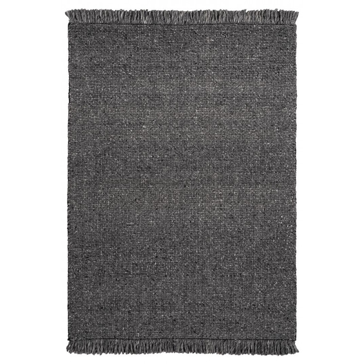 Tapis naturel en laine et viscose rectangle tissé main Tanguro