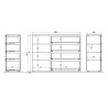 Buffet/bahut moderne 134 cm Sophia