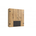 Armoire adulte industrielle 200 cm ch&ecirc;ne/anthracite Michigan
