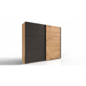 Armoire adulte industrielle ch&ecirc;ne/anthracite Michigan