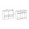 Armoire industrielle chêne/graphite Hanovre