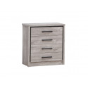 Commode contemporaine 80 cm ch&ecirc;ne gris Oliviera