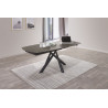 Table de salle à manger extensible moderne en céramique anthracite Morelia