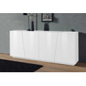 Buffet/bahut moderne 200 cm blanc laqu&eacute; brillant Vegas
