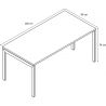 Bureau droit moderne avec piétement en métal Stan