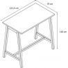 Table haute de réunion moderne Hauteur 110 cm Lauren