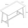 Bureau haute de réunion scandinave H 90 cm Lauren
