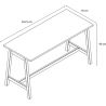Bureau haute de réunion scandinave H 90 cm Lauren