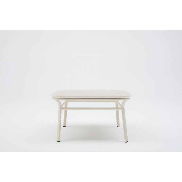 Table basse moderne carrée blanche Paul