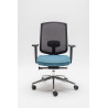 Fauteuil de bureau moderne avec assise bleue claire Rosaly