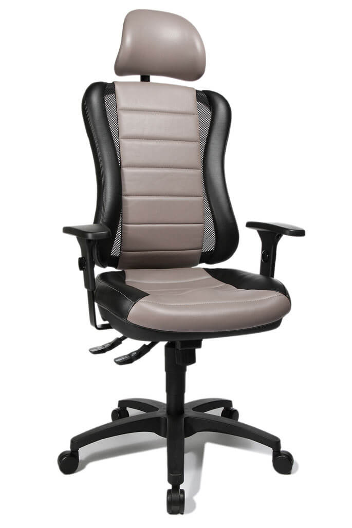 Fauteuil de bureau ergonomique avec soutien lombaire r&eacute;glable