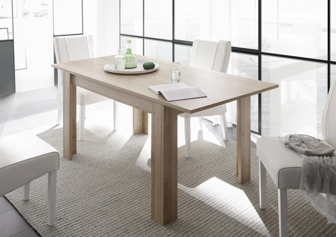 Buffet/bahut contemporain 4 portes ch&ecirc;ne fonc&eacute; Neptune