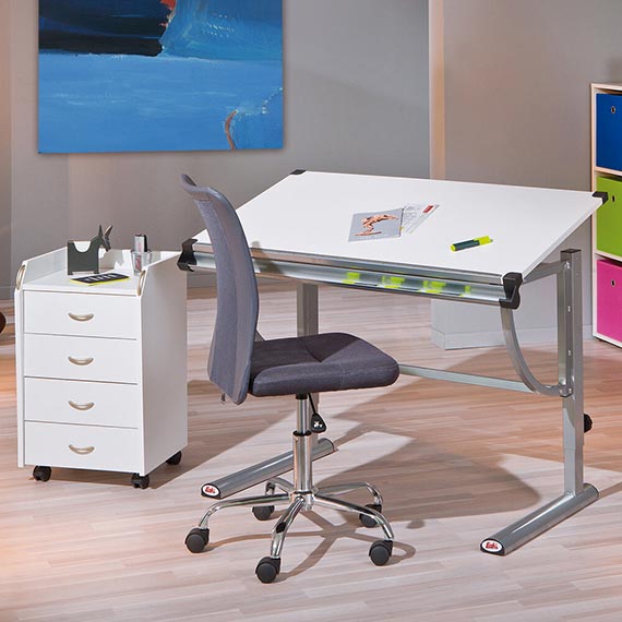 Chaise de bureau design en tissu